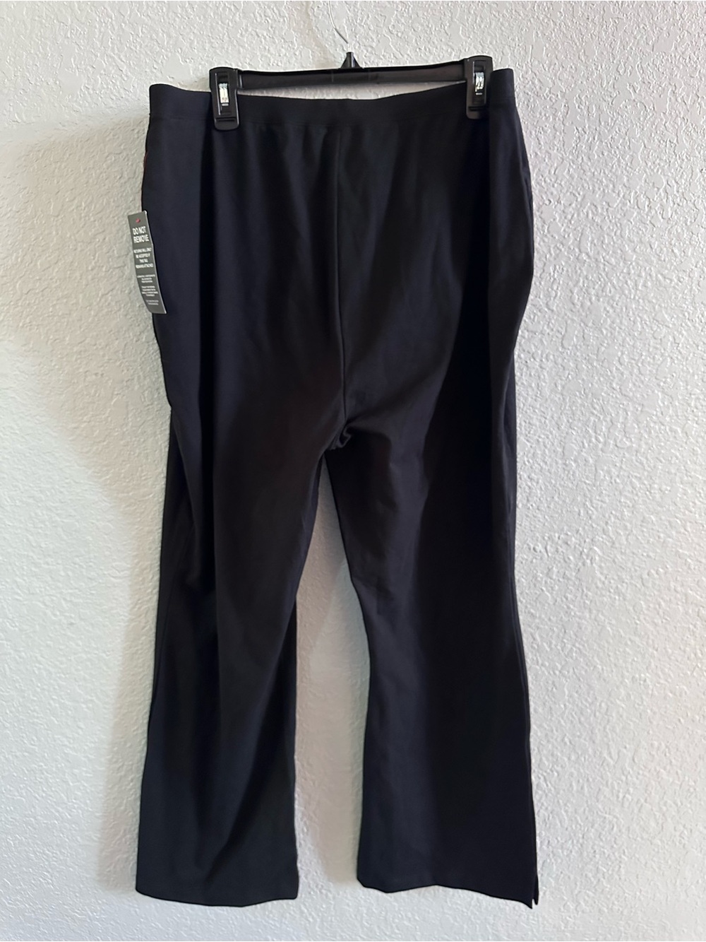 Woman Within Pull-On Knit Pants Black Straight Leg Stretch 22/24 1X Petite - Picture 3 of 7